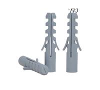 tornillos metálicos 30/50/100/200 piezas de anclaje de plástico de calidad M5 M6 M8 M10 M12 M14, autoperforante, acanalado, para paneles de yeso y pared, tornillo de anclaje, tapón de goma, anclaje de