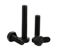 Tornillos metálicos 5/10/20/50 Uds. Tornillo de Cabeza Hexagonal de Nailon Negro/Blanco Perno Aislado de plástico M3 M4 M5 M6 M8 M10 M12 (Color : Black, Size : M8x100 (10pcs))