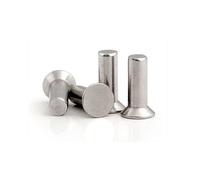 Tornillos metálicos 5/100 piezas M2-M4 remache autoblocante de cabeza avellanada plana de aluminio macizo para señalización (100 unidades M2,10 mm)