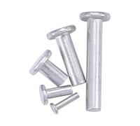 Tornillos metálicos 50/100/200 piezas Remaches de aluminio cabeza plana M2 .5 M3 M4 Remache redondo sólido Autoperforante presión Perno clavo (8 mm, (50 piezas))(12mm,M2.5(200pcs))