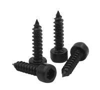 Tornillos metálicos 80/100pcs M2 M2.6 M3 Grade 8.8 Black Carbon Steel Hex Socket Hex Cap Head Fasteners Screw Head(8mm,M2 x100pcs)