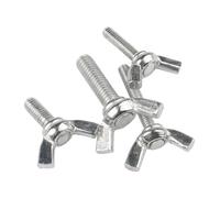 tornillos metálicos Tornillo de mariposa de acero al carbono galvanizado blanco, 2/3/5 piezas, M4, M5, M6, tornillo de mariposa con garra de apriete manual.(20mm,M5-3pcs)