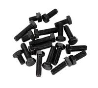 tornillos metálicos Tornillos de cabeza hexagonal externa de acero inoxidable 304, color negro, M3, M4, M5 y M6, longitud de rosca de 6-100 mm, GB5783, 5-10 unidades(20pcs M5x10mm)