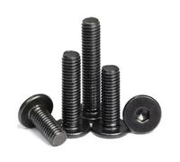 tornillos metálicos Tornillos de cabeza hexagonal ultradelgados, de acero al carbono negro/acero inoxidable 304, M2, M2.5, M3, M4, M5, M6, M8, lote de 10, 20 y 50 unidades.(Black 304,M6x12mm 10pcs)