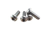 tornillos metálicos Tornillos de cabeza hueca hexagonal de acero inoxidable 304, grado 10.9, color negro, M2-M3, 5/10/50 unidades(WHITE,6MM_M3 (100PCS))