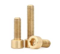 tornillos metálicos Tornillos de cabeza hueca hexagonal de latón puro, M4, M5, M6 y M8, de 5 a 20 piezas, con cabeza de llave(M5 (10pcs),10mm)