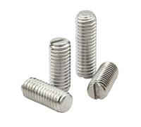 tornillos metálicos Tornillos prisioneros de punta plana y ranurada de acero inoxidable 304, M3, M4, M5, 20/50 unidades, sin cabeza(16mm,M5 (20PCS))