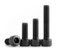 Tornillos métricos de cabeza cilíndrica con hexágono interior, Grado 12.9, acabado en óxido negro, rosca completa, de alta resistencia, M1.4 x 5mm (100piezas)