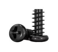 Tornillos microelectrónicos de cabeza plana PB, negros, autorroscantes Phillips, for teléfono y computadora, M1-M4(4mm,M1 (200Pcs))