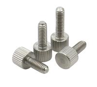 Tornillos Moleteados 1/2/5/10 Uds M2 .5 M3 M4 M5 M6 M8 304 cabeza moleteada de acero inoxidable tornillo pulgar herramienta maquinaria mano ajuste redondo(40mm,M5 (5pcs))