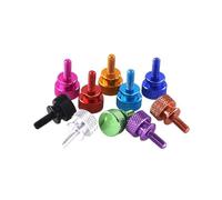 Tornillos moleteados de aluminio de colores - Pernos de cabeza plana moleteada M4 for apriete manual (longitudes de 6 a 20 mm)(Purple,M4x12mm)