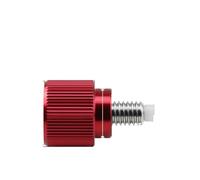Tornillos Moleteados Tornillo de aluminio M3 M4, cabeza moleteada aleación, rosca acero inoxidable con pegamento amortiguador POM, perno apriete manual(Red,M4x15mm (D12x15))