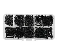 Tornillos Motocicletas Compatible Con Tornillos Allen Hexagonales Negros De Grado 10,9 Kit Tuercas Tornillos De Carenado De Motor Tornillos Hexagonales De Cabeza Redonda M2 M3 M4 Para M5 M6