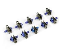 Tornillos Motocicletas Compatible Con Tornillos Universales De Carcasa De Motocicleta 10 Uds. 5mm Para Tornillos Carenado Aluminio Para M5 Tornillo Clip Sujeción Para Tuercas Resorte