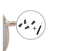 Tornillos negros de repuesto para kit de reparación de lentes de sol Ray-Ban Aviator RB3025 3025 (juego de 4), destornillador adicional (negro)