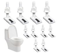 Tornillos para asiento de inodoro, 5 pares de tornillos de plástico para inodoro de montaje inferior para asiento con tuerca, accesorios de repuesto para instalación/reparación