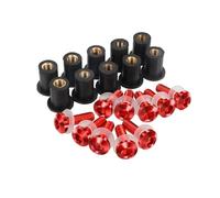 Tornillos para Carenado Kit De Tornillos Y Tuercas para Carenado De Motocicleta para H&Onda Africa Twin CRF1100L CRF1000L CRF 1000 1100 L XRV750 XRV 750. Tuercas Y Tornillos(Rojo)