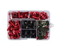 Tornillos para Carenado Tornillos De Carenado para Motocicleta para H&Onda para CBR600RR, para CBR600 F2, F3, F4, F4i, F5 para CBR1000RR (193 Piezas) Tuercas Y Tornillos(Rojo)