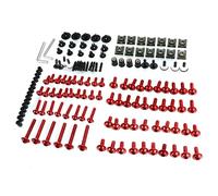 Tornillos para Carenado Y Parabrisas De Motocicleta para Piaggio Zip Typhoon City Fly X7 X9 X10 MP3 Kit Completo, Tuercas, Fijaciones Llave Tuerca De Arandela Surtido(Rojo)