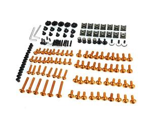 Tornillos para Carenado Y Parabrisas De Motocicleta para Piaggio Zip Typhoon City Fly X7 X9 X10 MP3 Kit Completo, Tuercas, Fijaciones Llave Tuerca De Arandela Surtido(Oro)