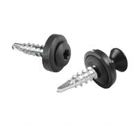 Tornillos para chapas trapezoidales PAROTEC, autorroscantes y autotaladrantes con arandela de sellado EPDM, cabeza ovalada, TX20, 4,8mm x 20 mm, RAL 7024 Gris grafito, 250 unidades
