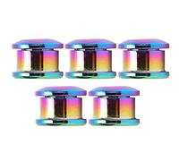 Tornillos para de Bicicleta, 5 Piezas, Aluminio AL7075, Multicolor, Antióxido - Diseño Ligero CNC, Fácil Instalación, Para Bici de Montaña y Carretera (Vistosa)