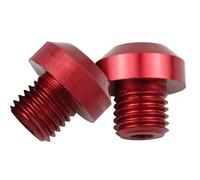 Tornillos para espejos de motocicleta - 2 piezas retrovisores, tapones ciegos para, espejos a prueba de herrumbre, tornillos M10x1.25 | Accesorios rojos azules negros del hardware del final pa