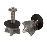 Tornillos para fijación de asiento de inodoro, compatible con fijación bajo encimera. Para la mayoría de asientos de inodoro con orificios de montaje entre 1 y 1,5 cm. Fácil instalación sin