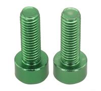 Tornillos para jaula de botella, 2 tornillos M5 x 15 mm de cabeza hexagonal para soporte de botella de agua, pernos de montaje de jaula de bicicleta de acero inoxidable para ciclismo (verde)