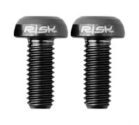 Tornillos para jaula de botella de agua de bicicleta M5x12mm Pernos de aleaciones de titanio para soporte de botella de bicicleta, sujetadores de montaje, opciones coloridas de oro negro (negro)