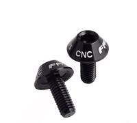 Tornillos para jaula de botella de bicicleta de aleación de aluminio M5 x 12 mm, pernos CNC 7075-T6 para marco de bicicleta, surtido de sujetadores anodizados, paquete de 2 (negro)