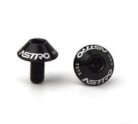 Tornillos para jaula de botella de bicicleta de montaña y carretera, 2 unidades, M5 x 12 mm, aleación de aluminio 7075, pernos de repuesto ligeros para un montaje seguro (negro)