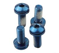 Tornillos para jaula de botella M5x12 Pernos de bicicleta de aleación de acero para bicicleta de montaña y carretera Ciclismo Fijaciones de montaje de botellas de agua Rojo, Azul, Verde Naranja (azul)