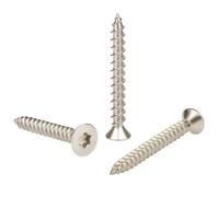 Tornillos para madera de acero inoxidable A2: 6 x 120 mm | Cabeza avellanada huella TORX (TX) | Acero inoxidable A2 (V2A / AISI 304) | construcción/aglomerado/terraza/etc: Lote de 300 piezas - ProRaje