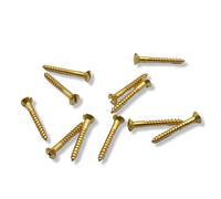 Tornillos para Madera DIN 95 Latón en Blanco Cabeza Avellanada Ranura Macizo