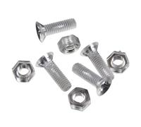 Tornillos para máquinas Juego de tuercas y tornillos cabeza avellanada nailon M3 M4 M5 transparentes 25 juegos(M5x15mm with nut)