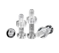 Tornillos para máquinas Tamaños multi transparentes determinados M3 M4 M5 M6 de la tuerca hexagonal del tornillo principal redondo cruzado nylon estándar GB(M6x12)