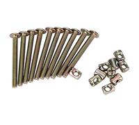 Tornillos Para Muebles, 10 Piezas Tornillos de Acero Al Carbono Con Tuercas de Barril Tuerca de Clavija Conector de Fijación Para Muebles Cunas Camas Cuna y Sillas(40mm)