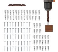 Tornillos para paneles de yeso, clavos de construcción con 50 sujetadores, juego de tornillos de metal, para paneles de yeso, paneles de pared huecos, baño, cocina, marco de fotos, decoración