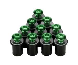 Tornillos Para Parabrisas De Motocicleta M5 X 16,5 Mm, Pernos, Kits Montaje Carenado Para CBR 600 F4i CBR1000RR CB400 VFR800 Aleación CNC(Green)