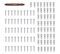 Tornillos para Pared - 50 Piezas De Clavos De Construcción Con 50 Sujetadores,Tornillos Metálicos Para Muebles,Para Madera, Paneles De Yeso, Pared Hueca, Panel, Tablero, Baño, Cocina, Y Marco
