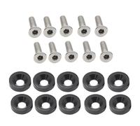 Tornillos para placas de matrícula de coche | Kit de pernos antirrobo con arandela, modificación de vehículos M6 para caravanas y vehículos pesados