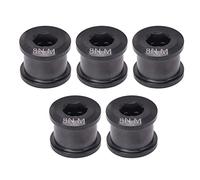 Tornillos para Platos de Bicicleta de Aleación de Titanio 6,5 mm 5 Unidades, Resistentes a la Corrosión, Ligeros y Fáciles de Instalar para Bicis de Rueda Pequeña (Negra)