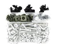 Tornillos Parabrisas Compatible Con Para Ninja Para ZX-10R Para Ninja ZX-14/R Para ZZR1400 Para ZZR600 Carenado Para Kit Pernos Arandelas Terminal De Batería Casco(Silver)