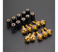 Tornillos Parabrisas Compatible Con Suzuki GSX150 GSX1250 GSX1250F GSX1300 GSX1300BK GSX1400 Para GSX-S1000GT Carenado Kit Pernos Tornillos Tuercas Arandelas Hexagonales(Yellow)