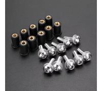 Tornillos Parabrisas Compatible Con Suzuki GSX150 GSX1250 GSX1250F GSX1300 GSX1300BK GSX1400 Para GSX-S1000GT Carenado Kit Pernos Tornillos Tuercas Arandelas Hexagonales(Silver)