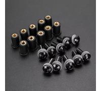Tornillos Parabrisas Compatible Con Suzuki GSX150 GSX1250 GSX1250F GSX1300 GSX1300BK GSX1400 Para GSX-S1000GT Carenado Kit Pernos Tornillos Tuercas Arandelas Hexagonales(Black)