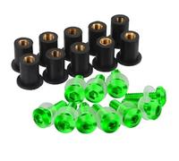 Tornillos Parabrisas Motocicleta Tuerca 5mm 10 Uds Para Suzuki GSXR GSX-R 600 750 1000(Green)