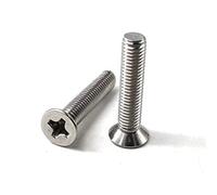 Tornillos Phillips M2 de acero inoxidable 304, cabeza plana, tornillos avellanados muy pequeños (paquete de 100)