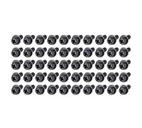Tornillos Phillips M3 x 10 mm, acero al carbono, cabeza cilíndrica con pernos combinados con arandela de resorte y arandelas planas, 50 unidades